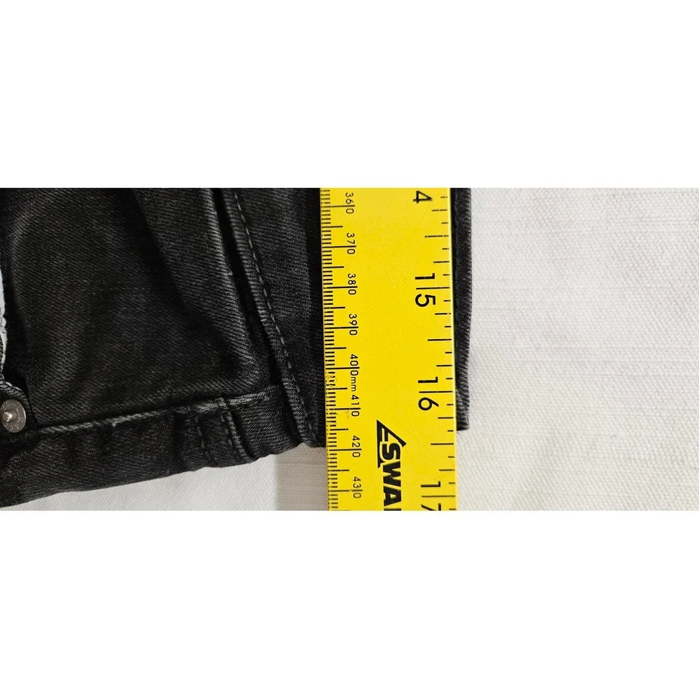 Levis 502R Taper Jeans Mens 34x36 Washed Black Night Shade Denim Big E